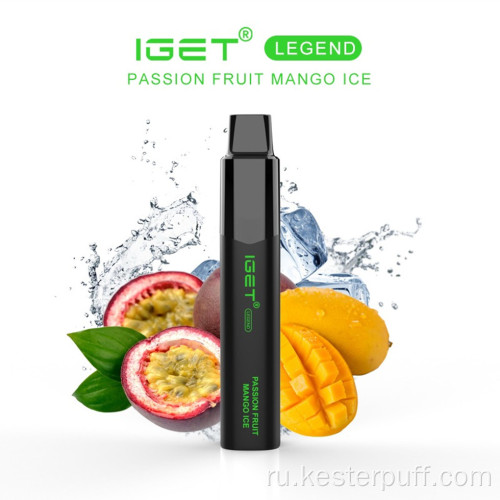 Iget Legend 4000 Puffs одноразовый Vape Mango Ice